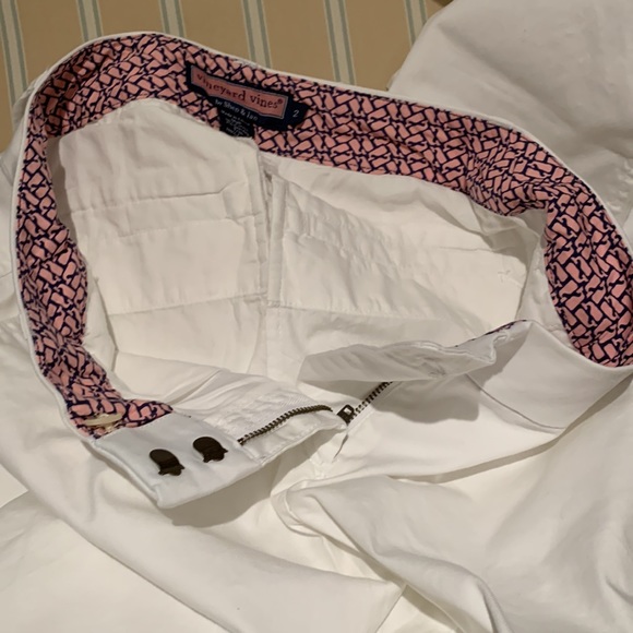 NWOT VINEYARD VINES BOOTCUT STYLE 10” RISE WHITE COTTON SLACKS WITH STRETCH SZ 2 - Picture 15 of 15